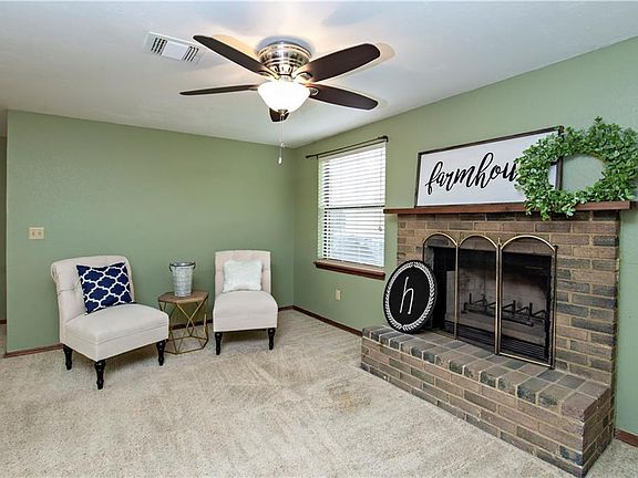 wood burning fireplace