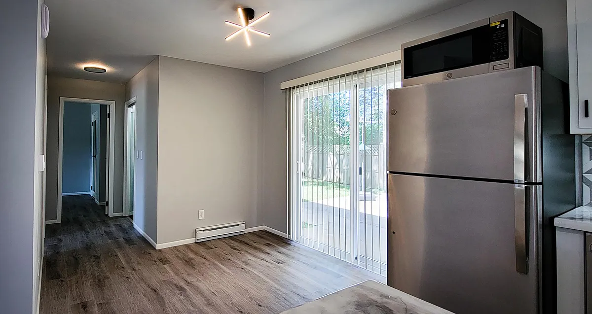 Walk out to small patio and shared backyard - 400 Hubbell Dr