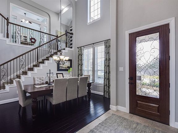 Elegant foyer open to formal dining.