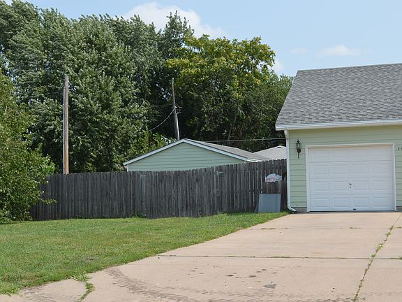 fenced yard with double gate