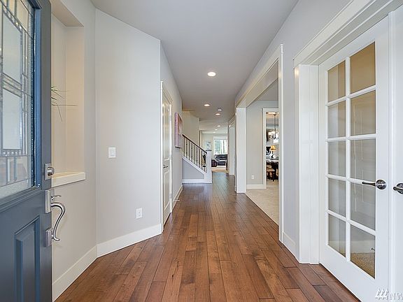 Beautiful wide plank hardwood floors.