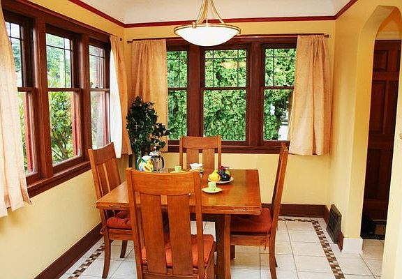 Newly tiled dining room