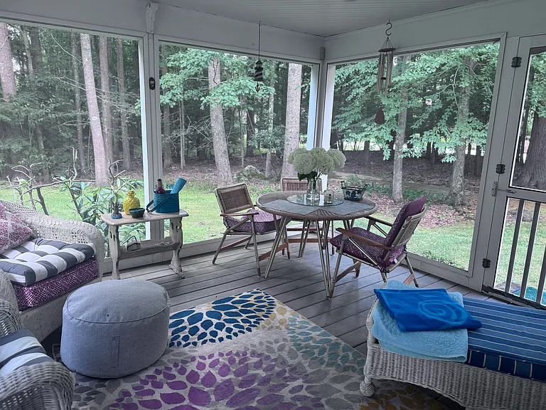 More calm on the screened porch.