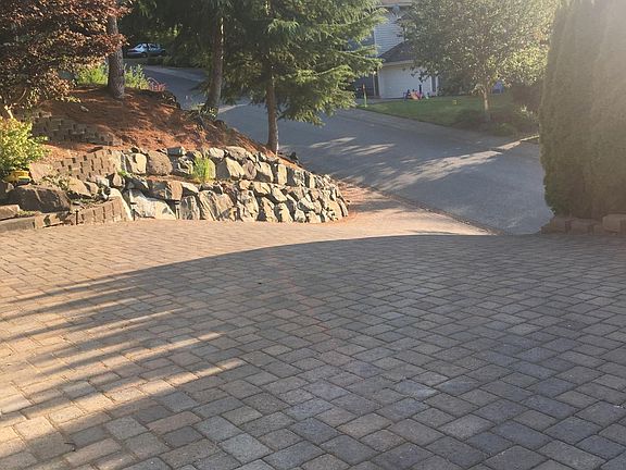 looking out to the street from driveway