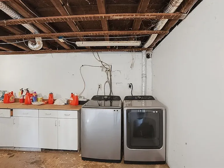 Washer and Dryer in Basement