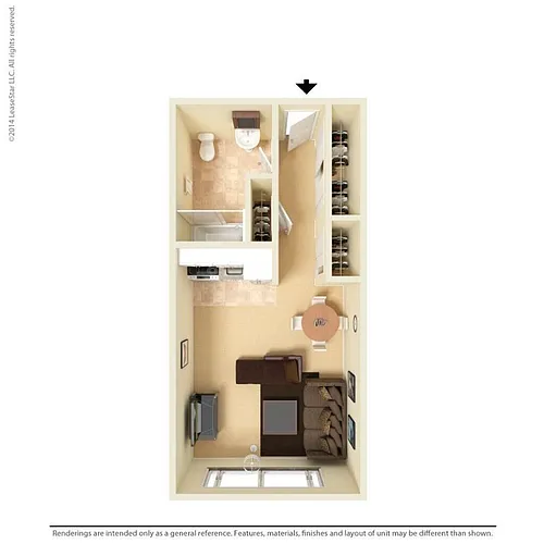 Floor plan Medium Studio Renovated