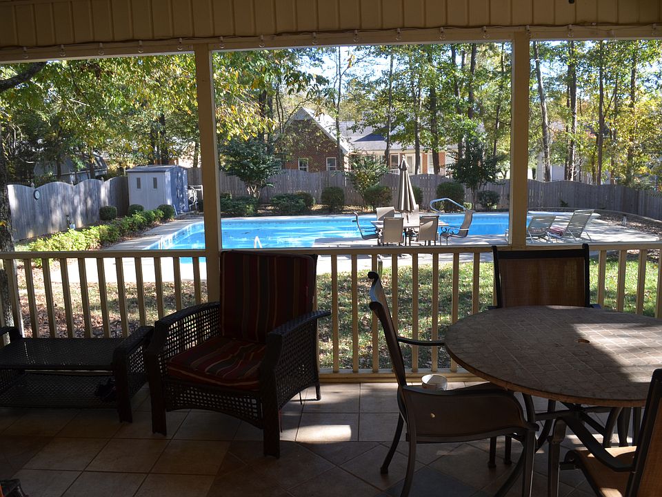 large screen porch with pool