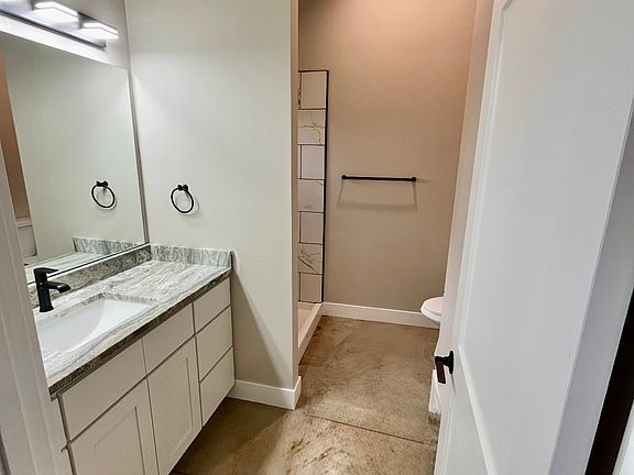 Master bathroom with walk-in shower