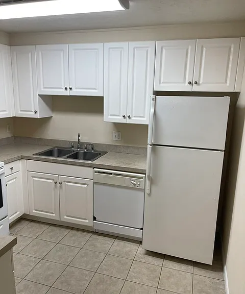 Double deep sink Dishwasher Refrigerator