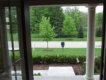 Looking out front door