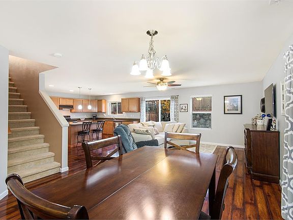 First floor: entryway, living room