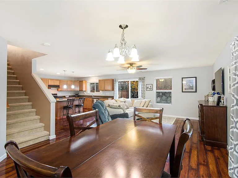 First floor: entryway, living room