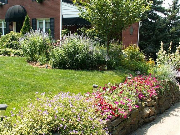 Flowers Along Driveway