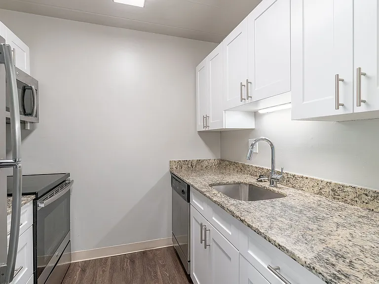 Kitchen with granite countertops