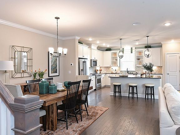 Open living/dining/kitchen space