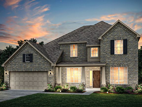 The Lawson, a two-story home with 2-Car Garage, shown with Home Exterior B