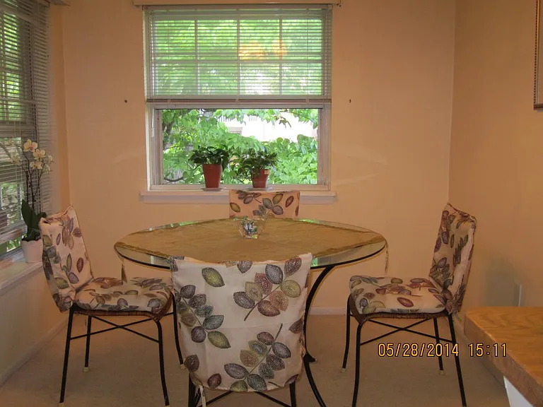 A potential setting for the dining room. NOTE: the apartment is unfurnished.