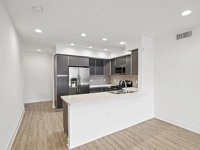 Kitchen with Countertop Bar