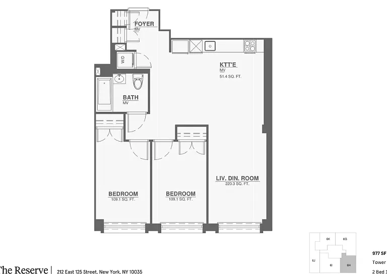 2x1-H - 2 Bed _ 1 Bath 2x1-H - 2 Bed _ 1 Bath