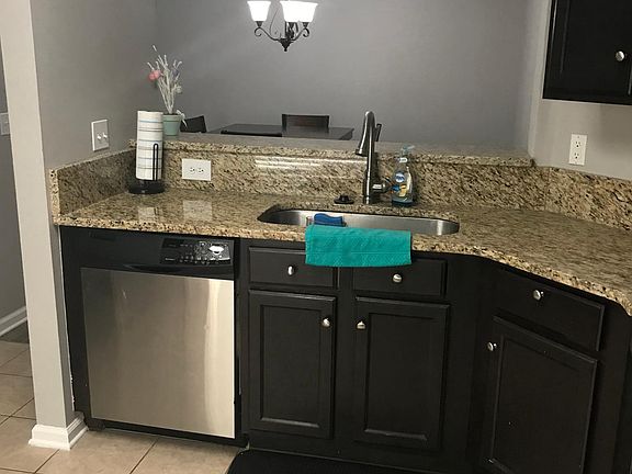 Kitchen looking into dining room