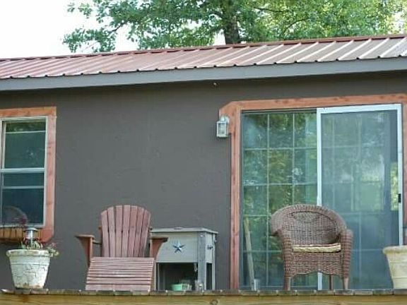 cabin next to the large pond