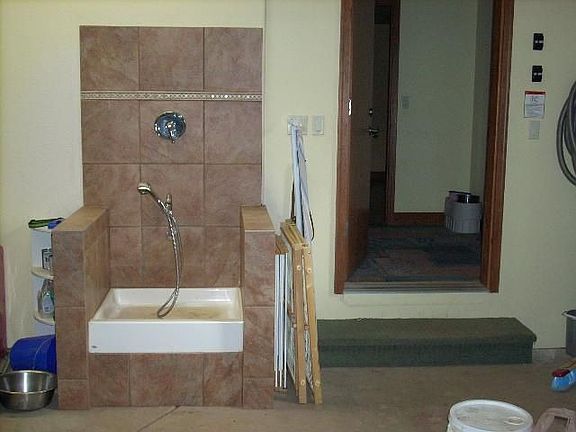 Doggie Shower in Garage