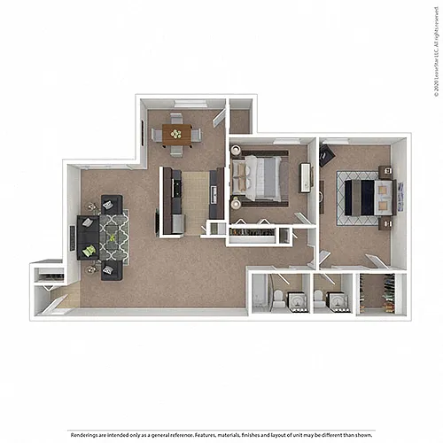 Floor plan 2 BEDROOM (2B)
