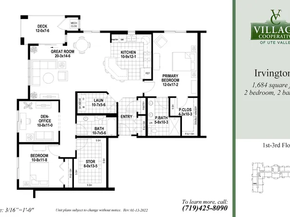 Irvington Plan, Village Cooperative of Ute Valley (Active Adults 55+)