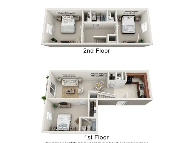 Floor plan 3 Bedroom 2 Bath