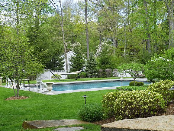 view of pool and yard 