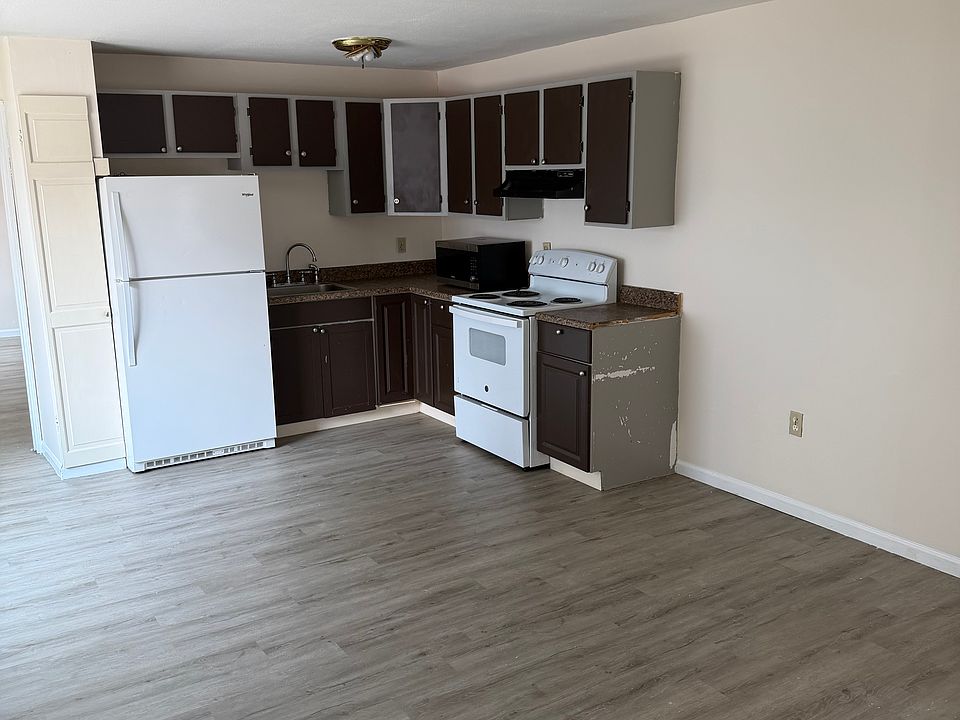 View of kitchen area from living area