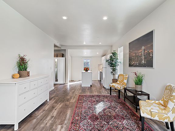 Living Room with Kitchen in Back