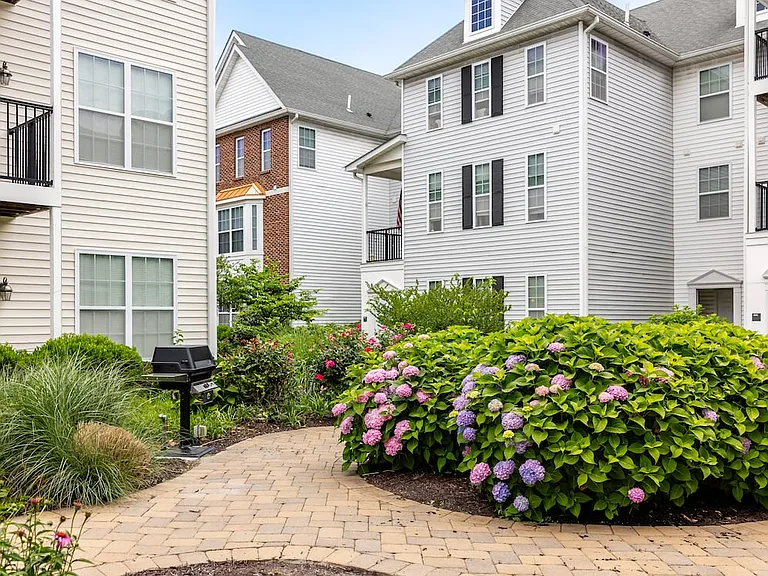 Courtyard with BBQ grills