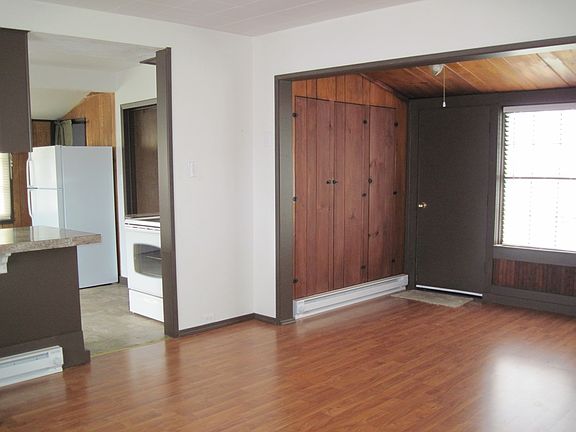 Front door and living room
