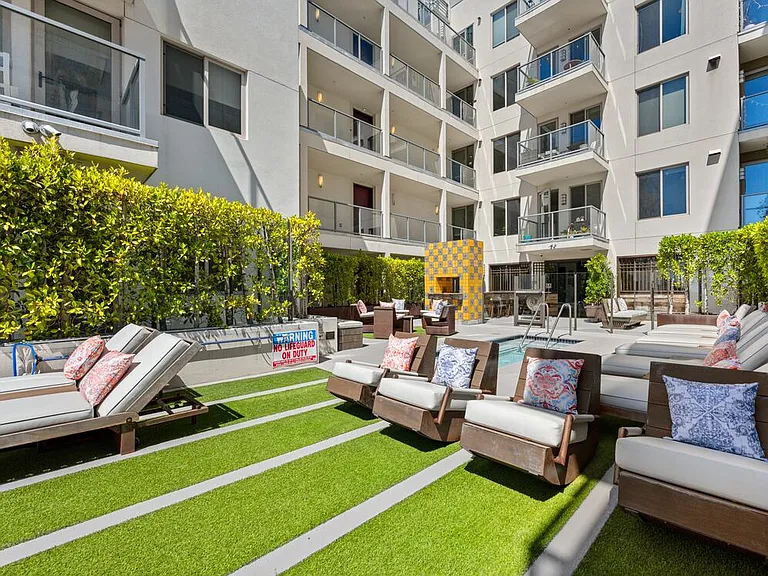 Spa terrace with lounge seating