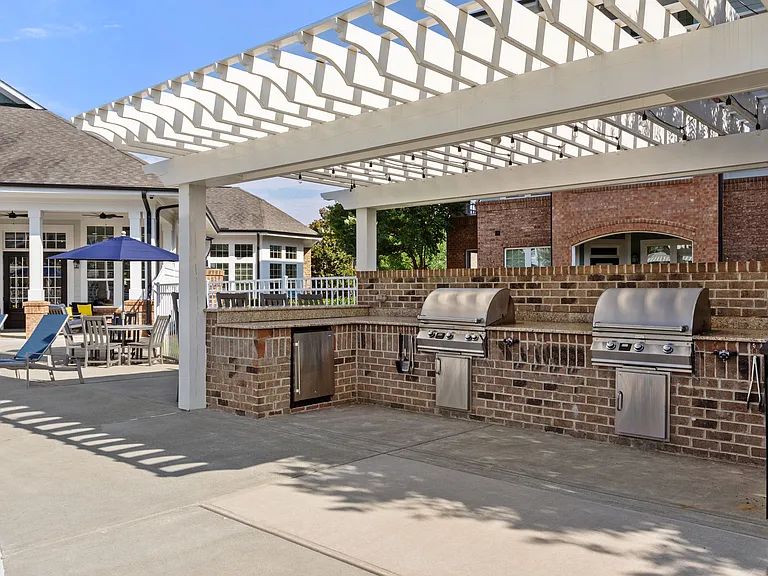 Grill by poolside