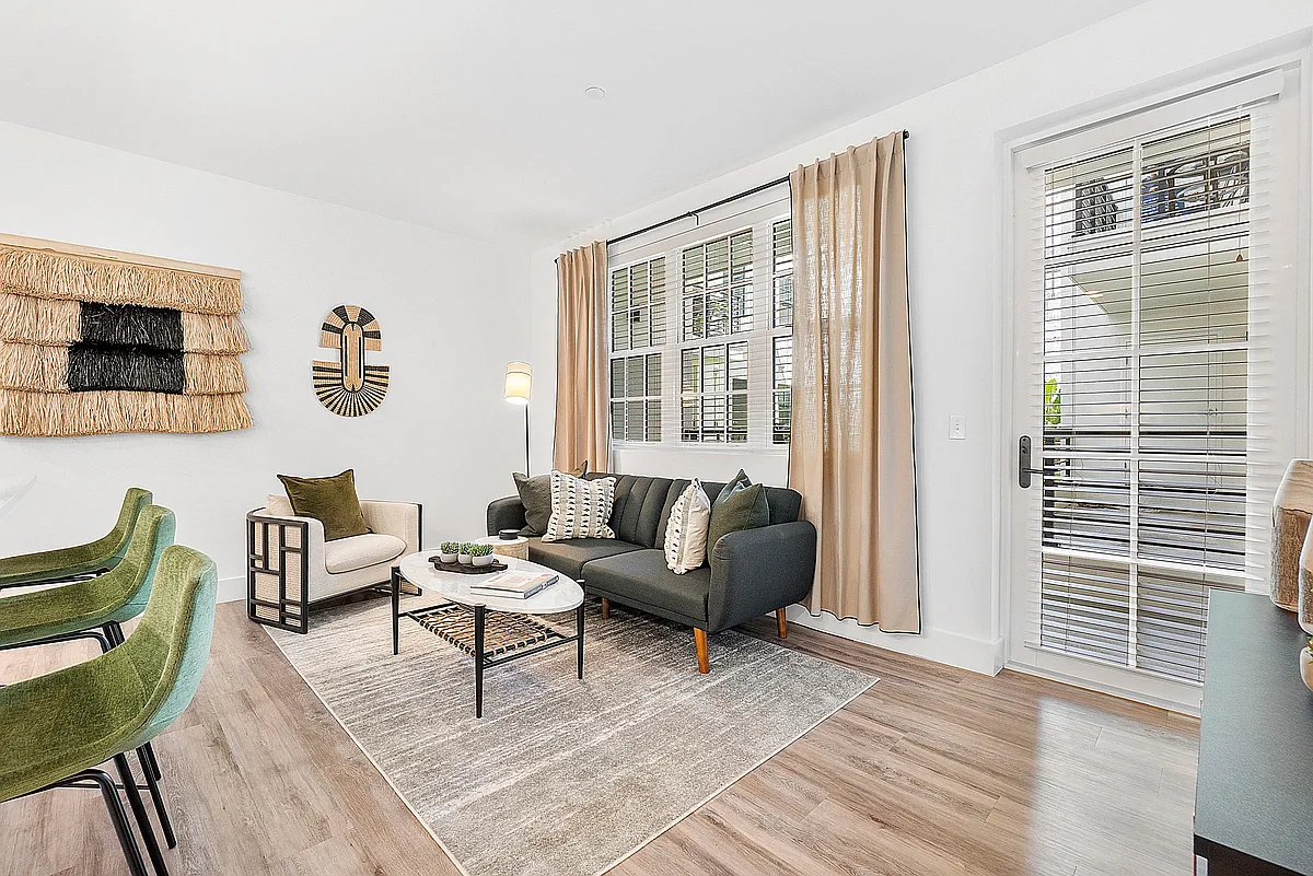 Living space with patio - Brez at Atlantic Crossing