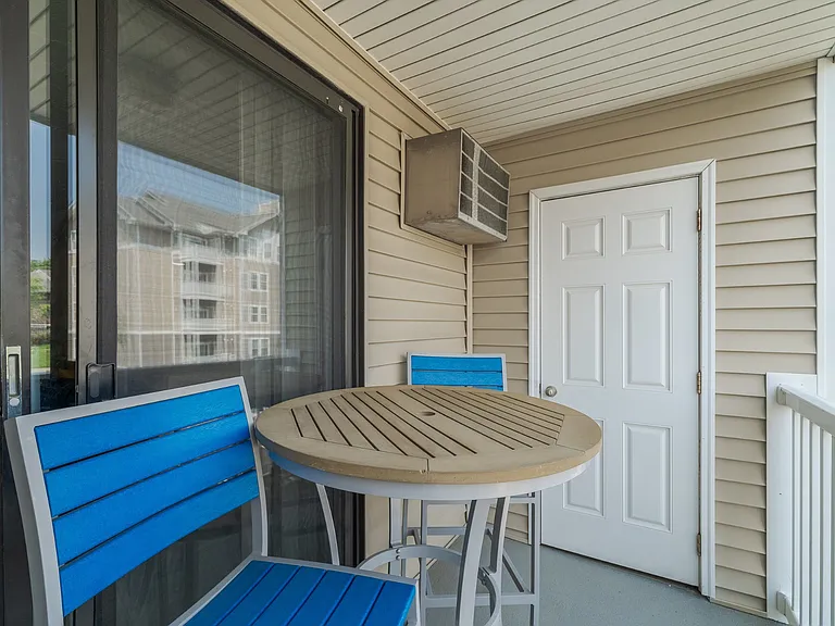 Private Patio Balcony at Rosemont Square Apartments in Randolph, MA 02368