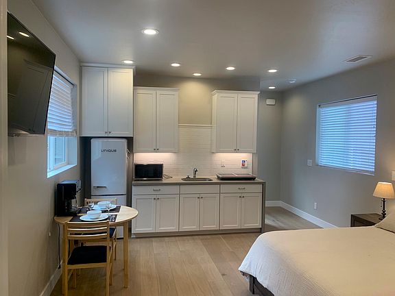 Studio space 455 square feet.