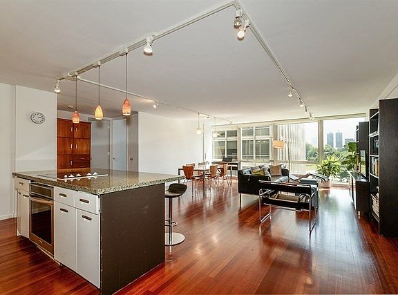Living Room, Dining Room & Kitchen