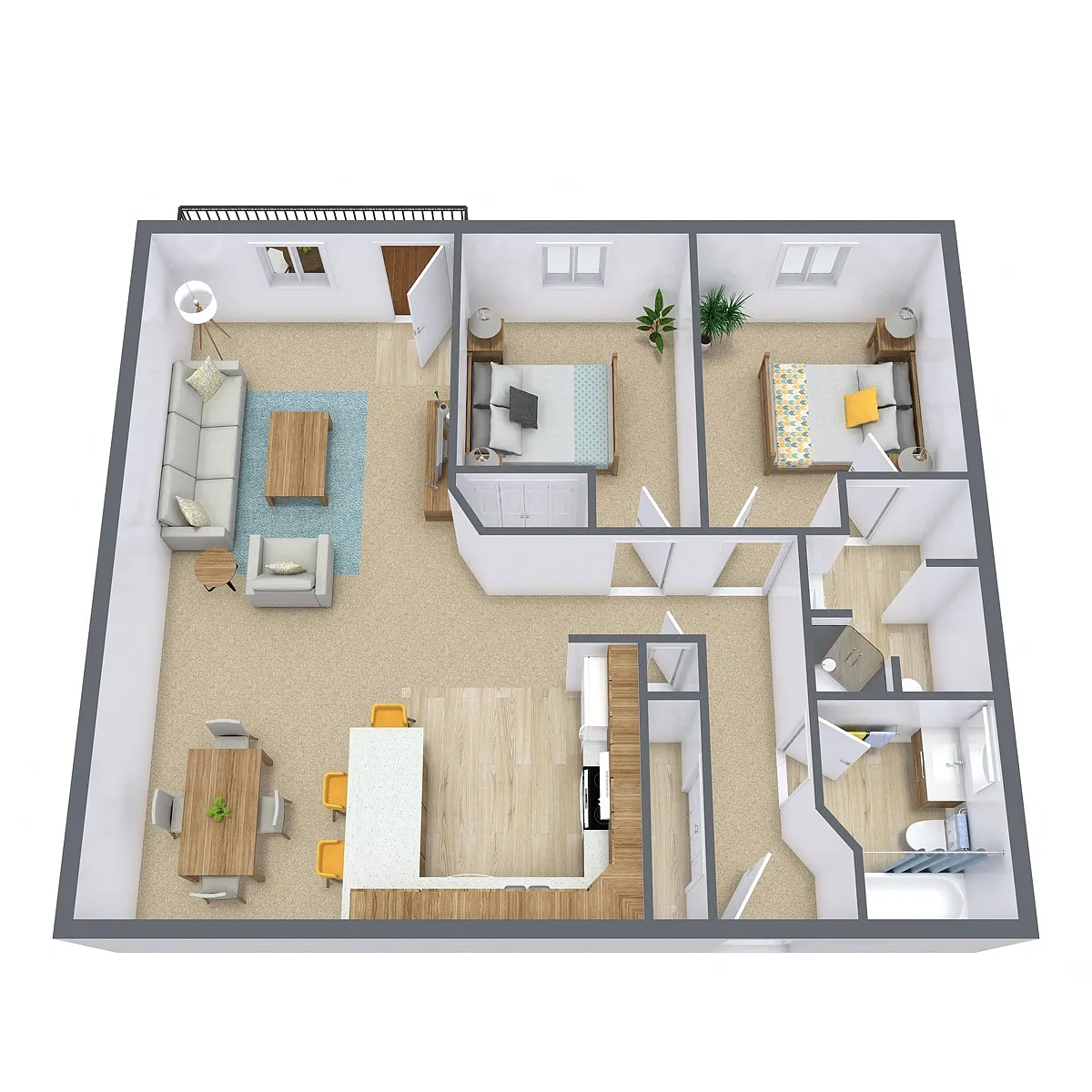 Floor plan Two Bedroom 2175A