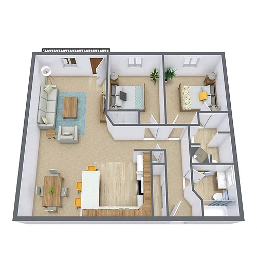 Floor plan Two Bedroom 2175A