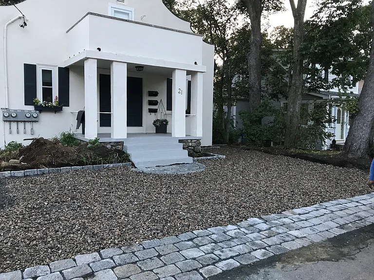 Front of house, which was the neighborhood dance and bocce club, in the 60's.