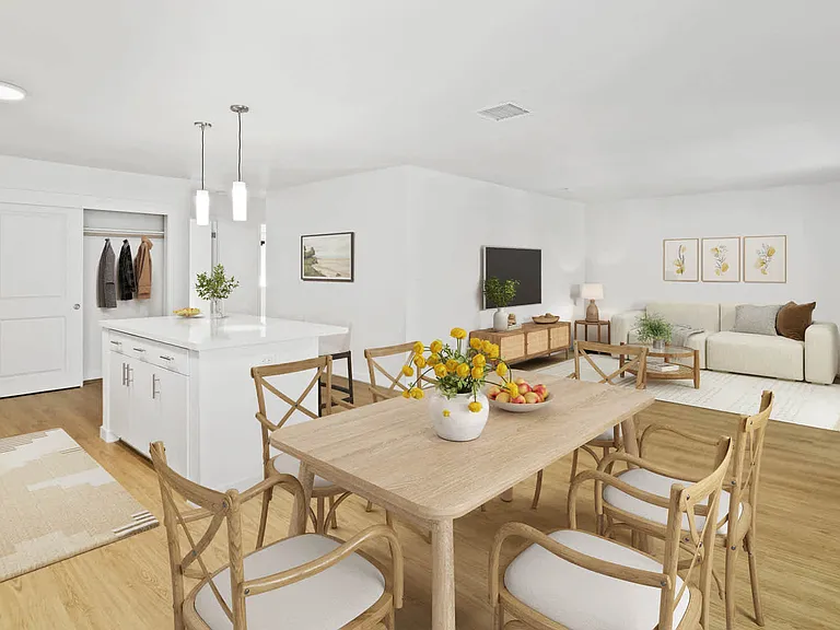 Living and Dining Room with Hard Surface Flooring