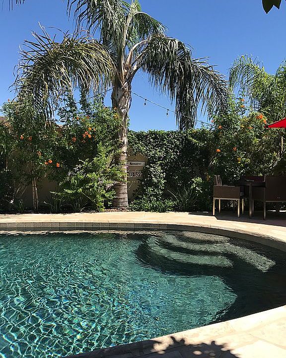 Resort style pool area