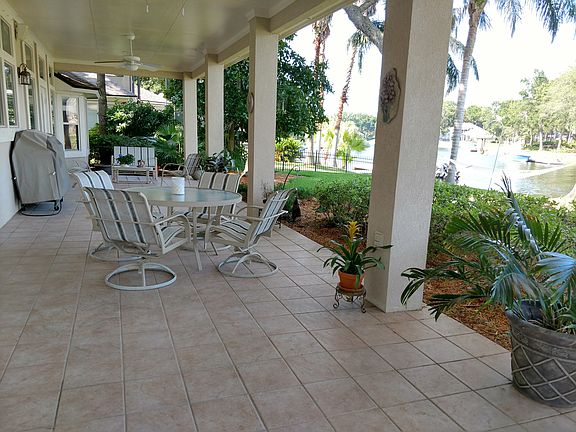 Covered back patio.