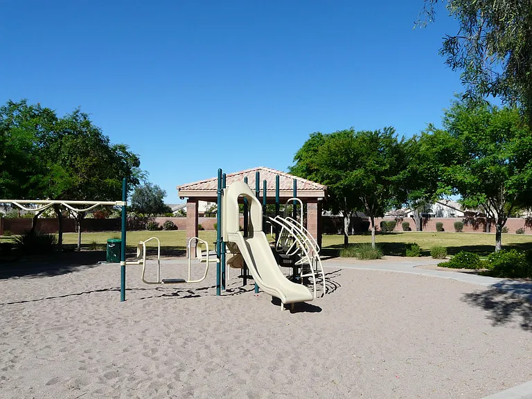 The park and playground next to the property