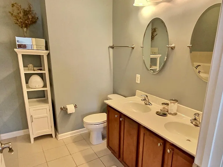 Master bath with double vanity