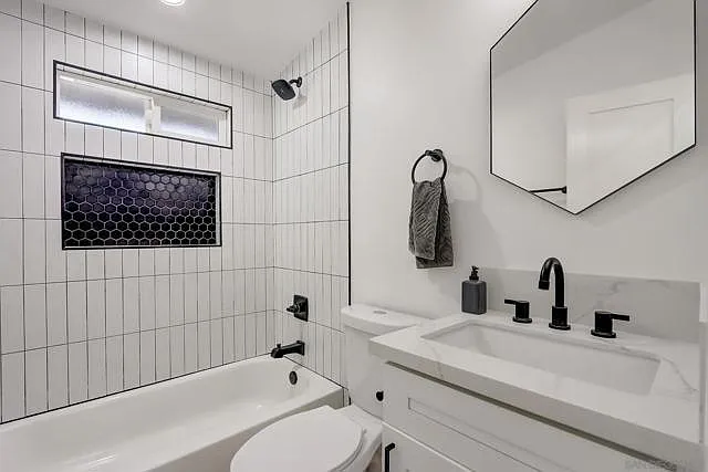Shared bath with tub and shower