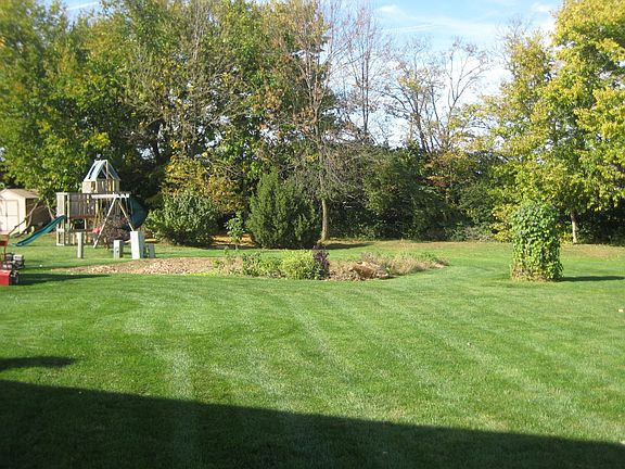 Beautiful backyard which backs to Murfing Field.